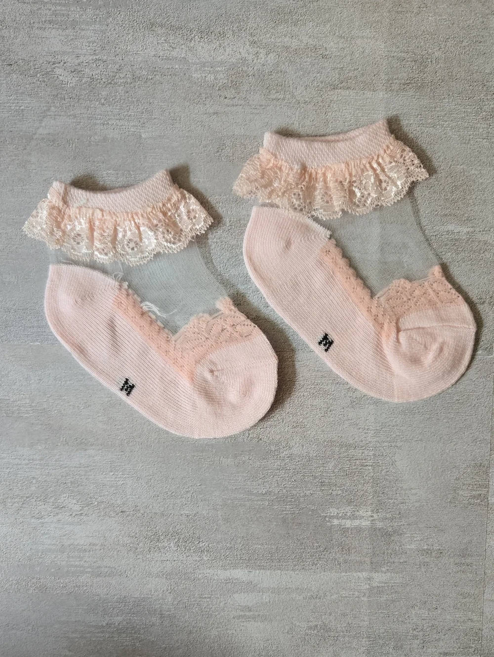 Baby Girl Pink Lace Ankle Socks Wedding   Frilly Coquette Style Accessory 0-12M